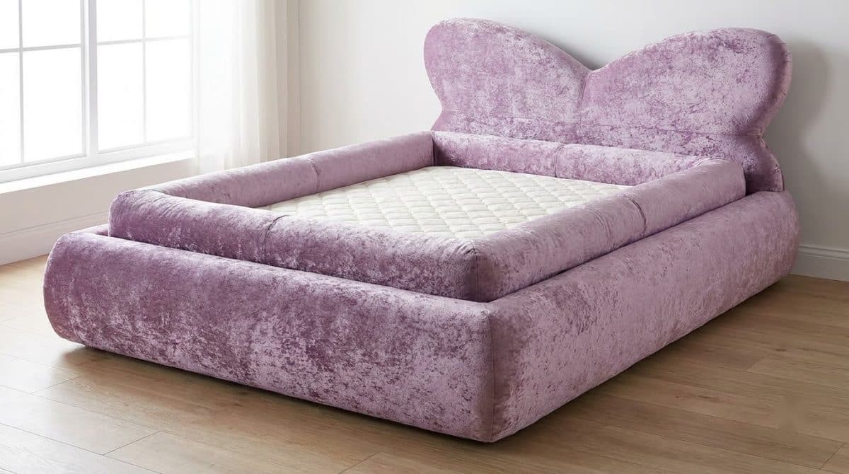 Giường Kẹo Dẻo Cánh Bướm Tím 7MODU-GS13