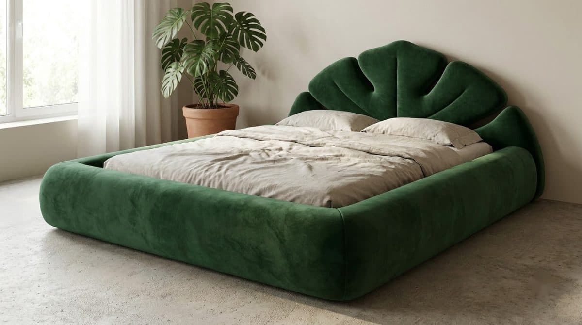 Giường Kẹo Dẻo Lá Monstera Xanh Rừng 7MODU-GS14