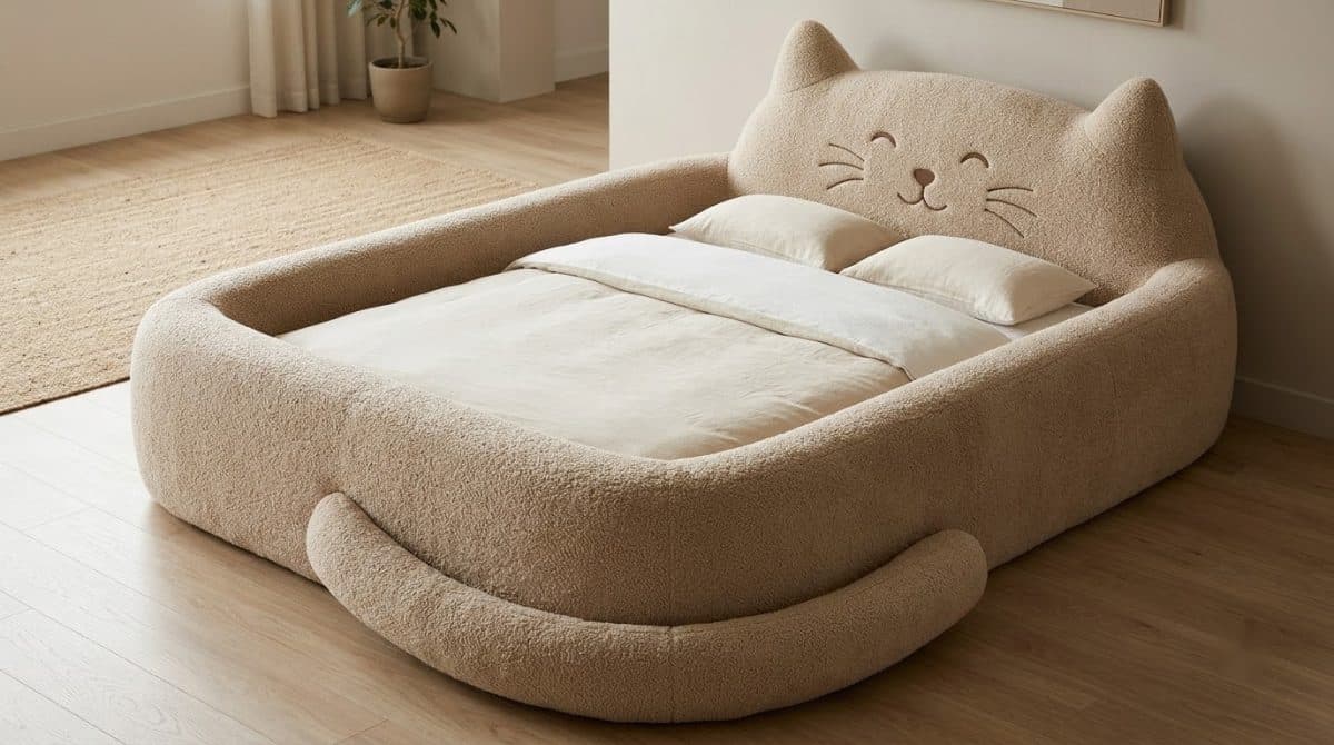 Giường Kẹo Dẻo Mèo Kem – Tuổi Mão 7MODU-GS27