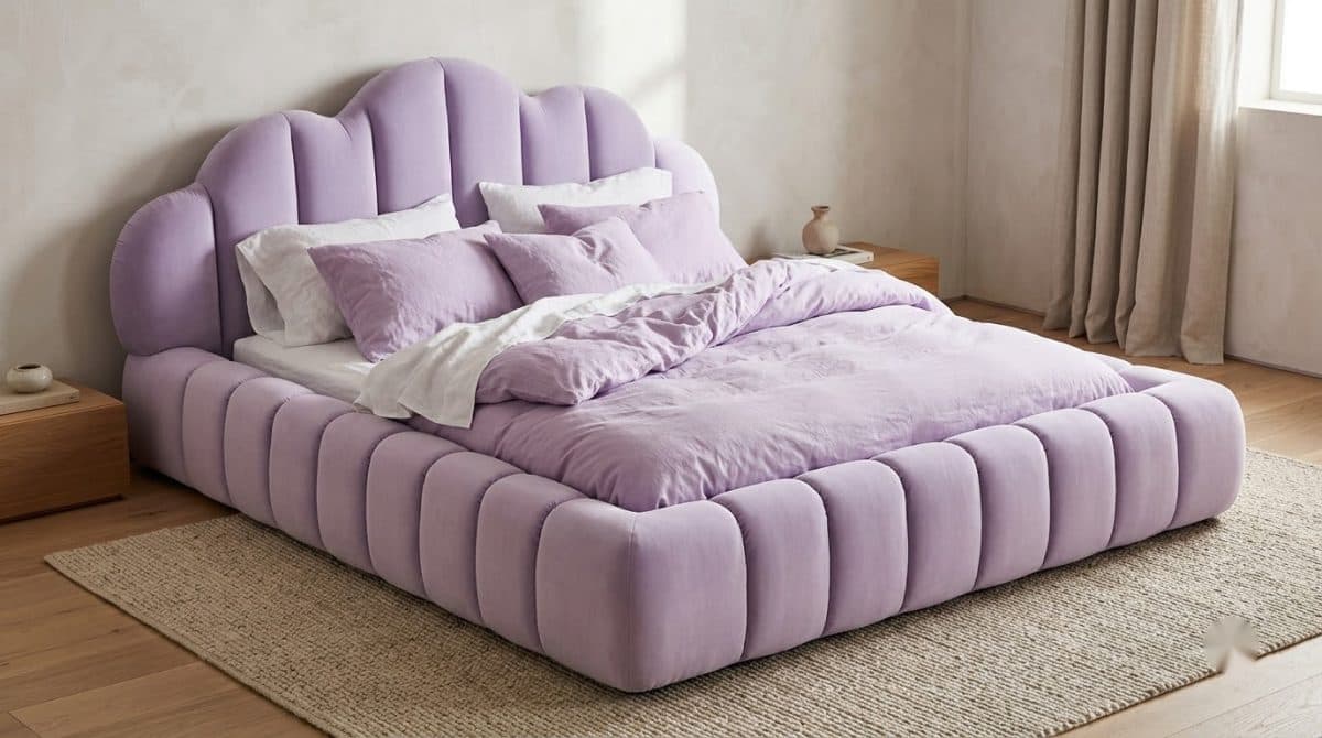 Giường Kẹo Dẻo Vỏ Sò Lavender 7MODU-GS34