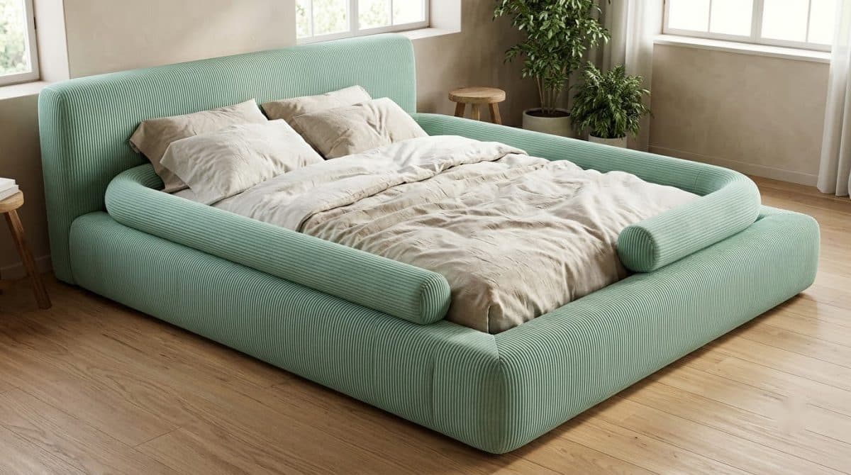 Giường Kẹo Dẻo Gối Ống Xanh Ngọc 7MODU-GS35