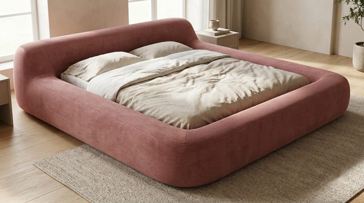 Giường Kẹo Dẻo Hồng Đất Bo Tròn 7MODU-GS37