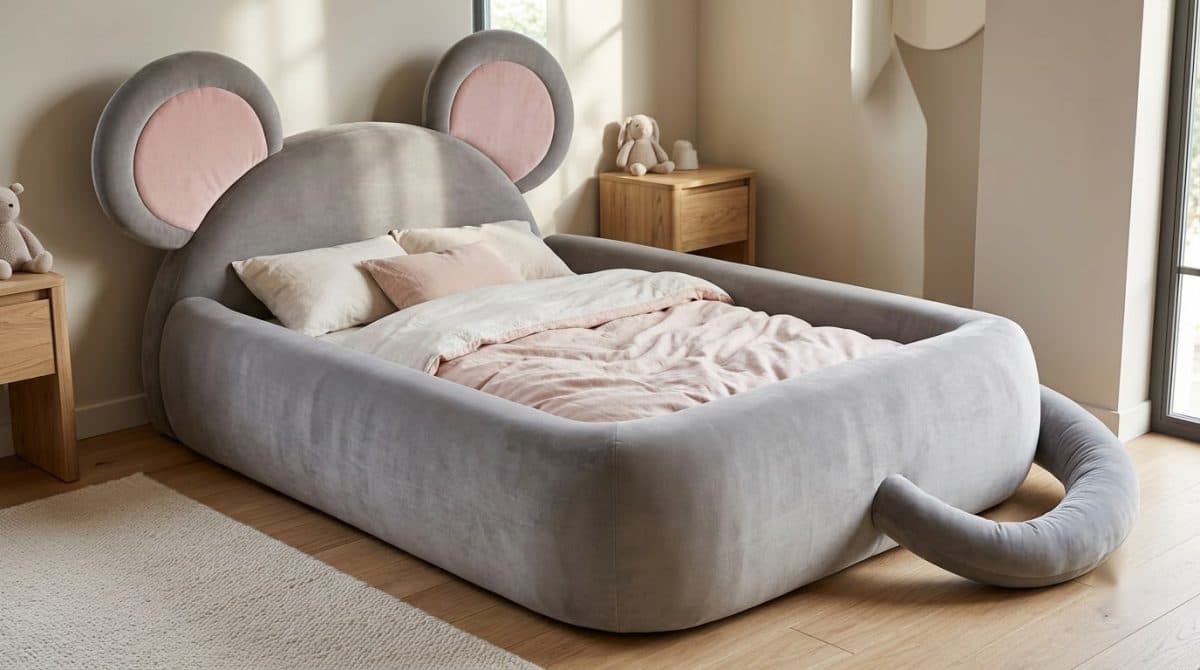 Giường Kẹo Dẻo Chuột Xám – Tuổi Tý 7MODU-GS46
