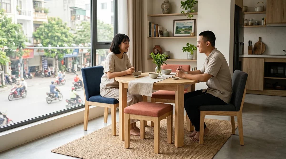 Bàn Ăn ở Lâm Đồng – Bàn Ăn Gấp Gọn Cho Căn Hộ Nhỏ