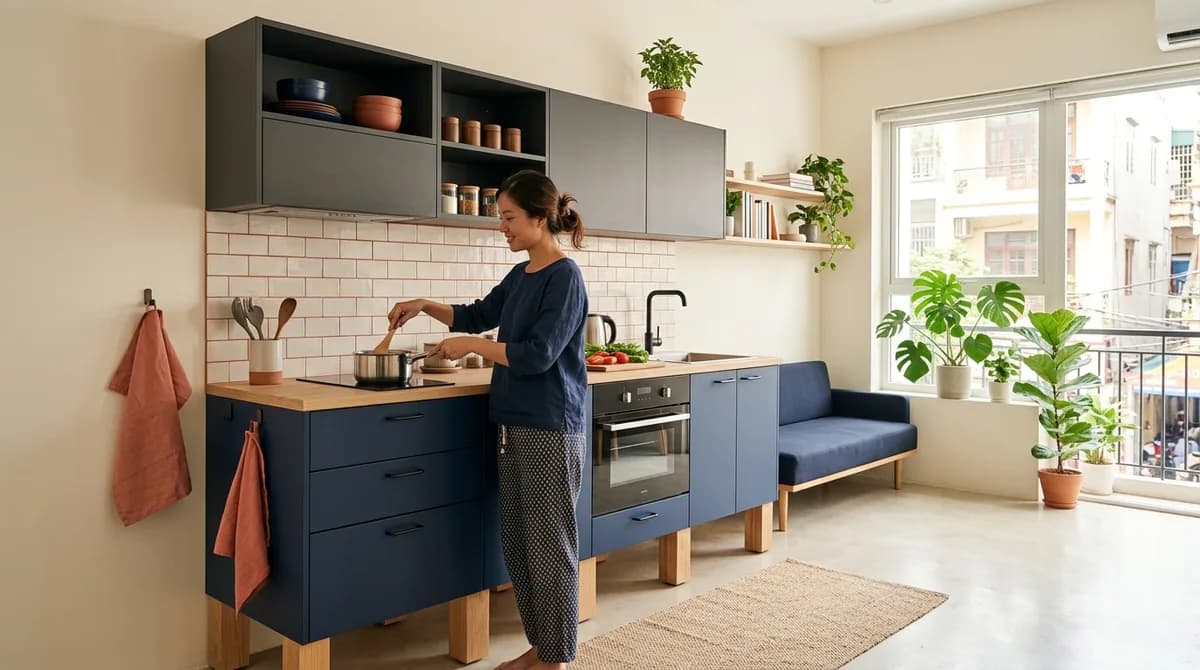 Tủ Bếp tại Huế: Chọn Cánh, Phụ Kiện Và Vật Liệu Bền Ẩm