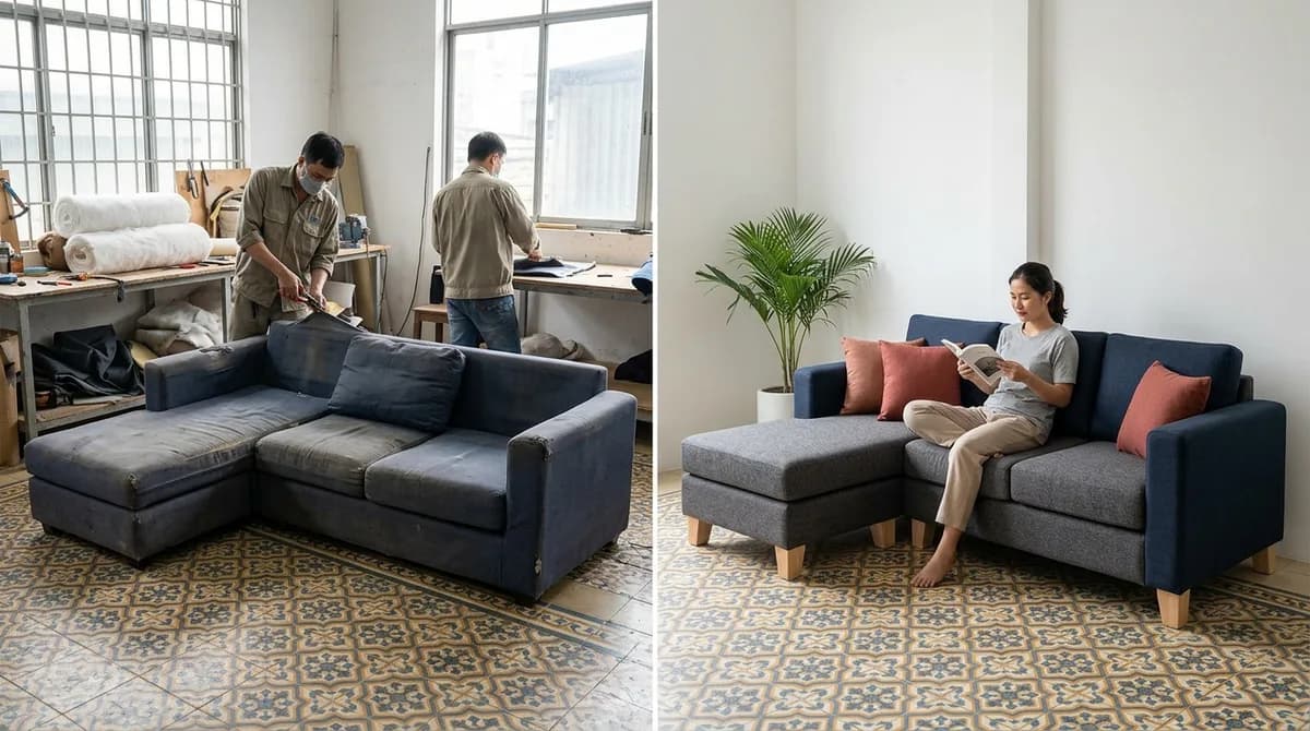 Bọc Lại Ghế Sofa tại Điện Biên | Nên Bọc Lại Hay Mua Mới? Chi Phí Bao Nhiêu
