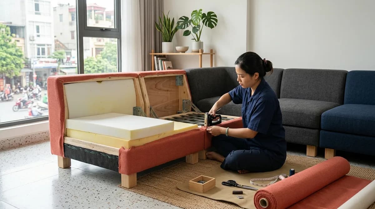 Bọc Lại Ghế Sofa tại Cà Mau – Sofa Cũ Sờn Rách? Bọc Lại Hay Thay Mới