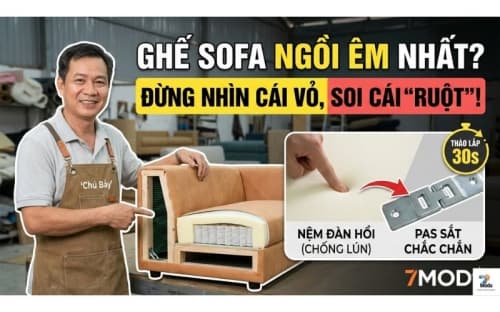 Ghế sofa ngồi êm thoải mái nhất: Bí mật từ khối Module 77x77