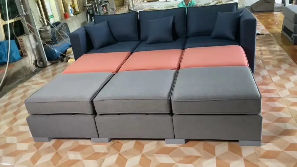 Ghép tự do — chỗ nằm rộng — sofa module 7MODU (ảnh thật)